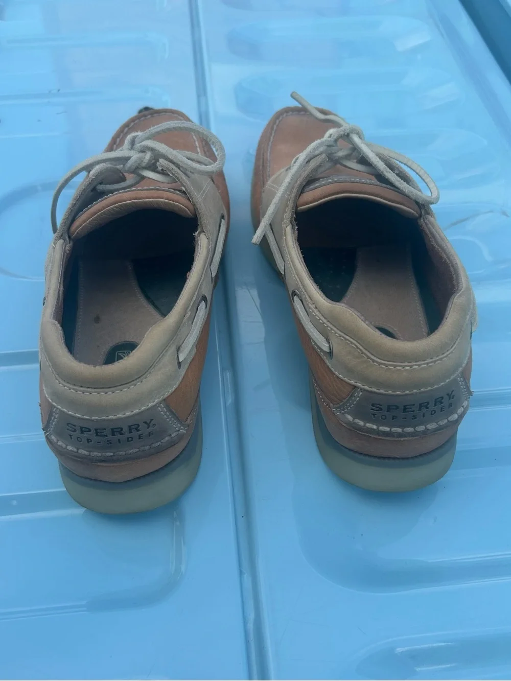Sperry Two-Tone Brown and Tan Leather Boat Shoes